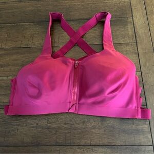 Victoria's Secret Hot Pink Zip-Front Sports Bra